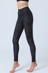 Black Leopard Print High Waist Active Leggings