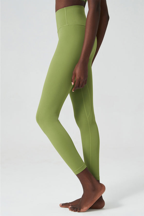 LC265400-P709-S, LC265400-P709-M, LC265400-P709-L, LC265400-P709-XL, Spinach Green Seamless High Waist Active Leggings