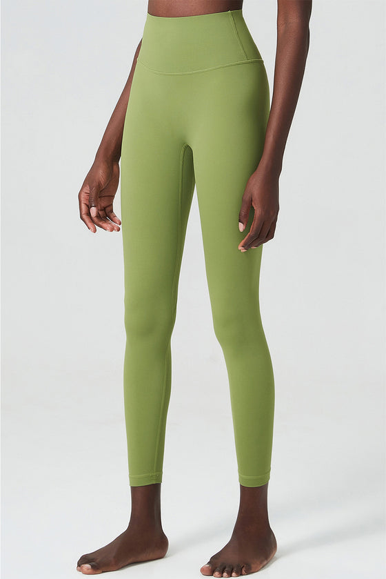 LC265400-P709-S, LC265400-P709-M, LC265400-P709-L, LC265400-P709-XL, Spinach Green Seamless High Waist Active Leggings