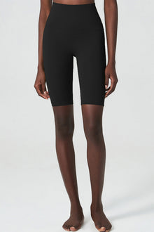  LC265401-P2-S, LC265401-P2-M, LC265401-P2-L, LC265401-P2-XL, Black High Waist Seamless Skinny Active Shorts