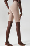 LC265401-P8010-S, LC265401-P8010-M, LC265401-P8010-L, LC265401-P8010-XL, Rose Tan High Waist Seamless Skinny Active Shorts