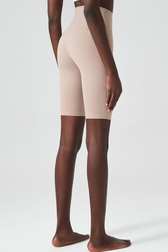 LC265401-P8010-S, LC265401-P8010-M, LC265401-P8010-L, LC265401-P8010-XL, Rose Tan High Waist Seamless Skinny Active Shorts