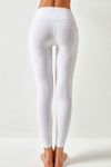 LC265402-P1-S, LC265402-P1-M, LC265402-P1-L, LC265402-P1-XL, LC265402-P1-2XL, White  Seamed High Waist Active Leggings With Pockets