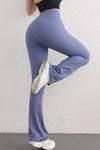 LC265416-P604-S, LC265416-P604-M, LC265416-P604-L, LC265416-P604-XL, Ashleigh Blue Dip Waist Flare Bottom Active Pants