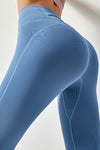 LC265413-P604-S, LC265413-P604-M, LC265413-P604-L, LC265413-P604-XL, Ashleigh Blue Mesh Splicing Pocketed Gym Leggings