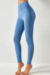 LC265413-P604-S, LC265413-P604-M, LC265413-P604-L, LC265413-P604-XL, Ashleigh Blue Mesh Splicing Pocketed Gym Leggings