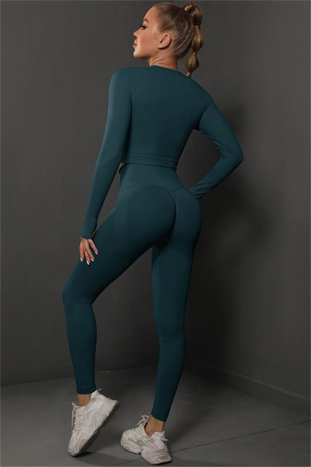  LC2611590-P1709-S, LC2611590-P1709-M, LC2611590-P1709-L, Sea Green yoga set