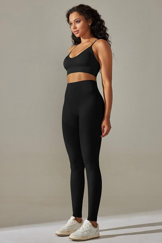 LC265425-P2-S, LC265425-P2-M, LC265425-P2-L, LC265425-P2-XL, Black Bodycon Ankle-length Solid Yoga Pants
