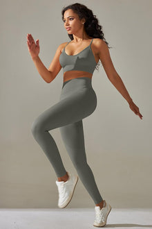 LC265425-P3011-S, LC265425-P3011-M, LC265425-P3011-L, LC265425-P3011-XL, Medium Grey Bodycon Ankle-length Solid Yoga Pants
