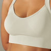 LC264618-P1-S, LC264618-P1-M, LC264618-P1-L, LC264618-P1-XL, White Active Cropped Sleeveless Straps Yoga Bra