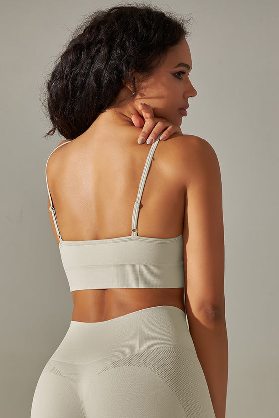 LC264619-P1-S, LC264619-P1-M, LC264619-P1-L, LC264619-P1-XL, White Outdoor Sleeveless Straps Yoga Bra