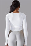 LC264620-P1-S, LC264620-P1-M, LC264620-P1-L, White Outdoor Long Sleeve Active Yoga Top
