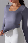 LC264620-P408-S, LC264620-P408-M, LC264620-P408-L, Lilac Outdoor Long Sleeve Active Yoga Top