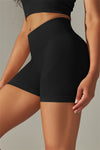 LC265426-P2-S, LC265426-P2-M, LC265426-P2-L, LC265426-P2-XL, Black Daily Bodycon High Waist Active Short