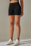LC265426-P2-S, LC265426-P2-M, LC265426-P2-L, LC265426-P2-XL, Black Daily Bodycon High Waist Active Short
