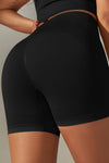 LC265426-P2-S, LC265426-P2-M, LC265426-P2-L, LC265426-P2-XL, Black Daily Bodycon High Waist Active Short