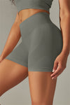LC265426-P2011-S, LC265426-P2011-M, LC265426-P2011-L, LC265426-P2011-XL, Dark Grey Daily Bodycon High Waist Active Short