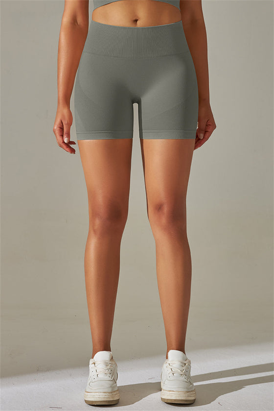 LC265426-P2011-S, LC265426-P2011-M, LC265426-P2011-L, LC265426-P2011-XL, Dark Grey Daily Bodycon High Waist Active Short