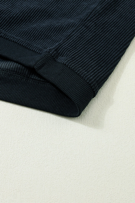 PACK25312934-P2011-1, Dark Grey JOLENE Ribbed Corded Oversized Sweatshirt