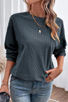 PACK25312934-P2011-1, Dark Grey JOLENE Ribbed Corded Oversized Sweatshirt