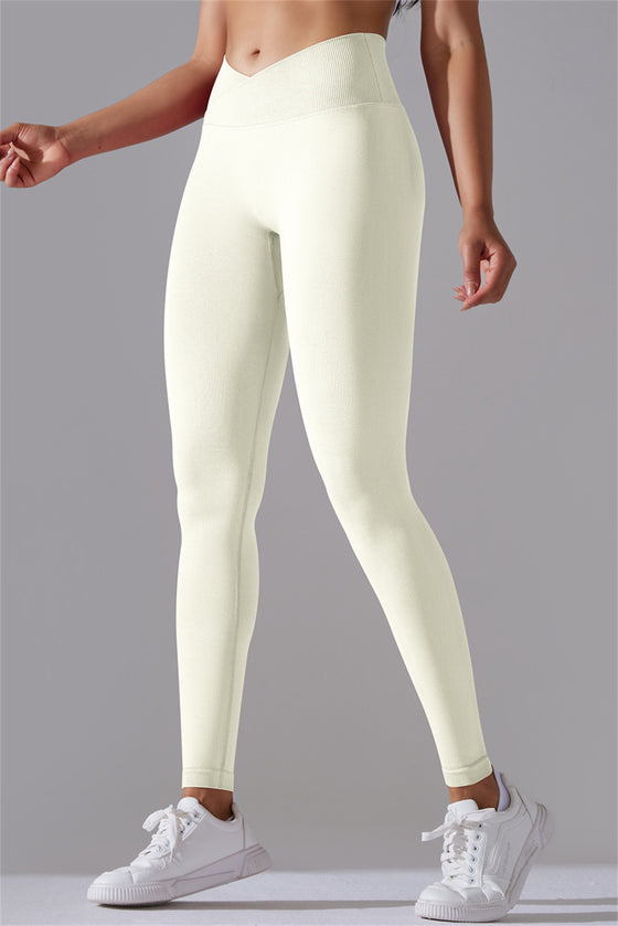 LC265427-P1-S, LC265427-P1-M, LC265427-P1-L, LC265427-P1-XL, LC265427-P1-2XL, White Regular Solid Active Yoga Pants