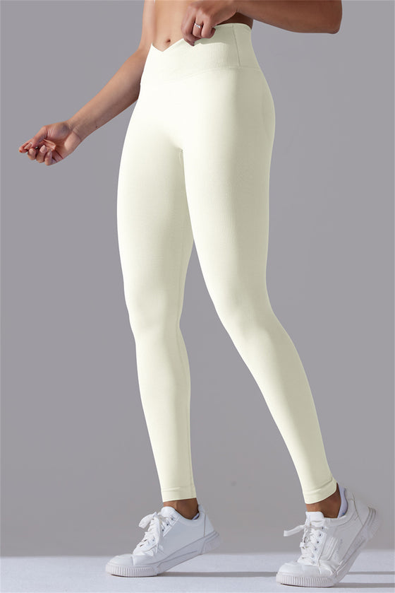 LC265427-P1-S, LC265427-P1-M, LC265427-P1-L, LC265427-P1-XL, LC265427-P1-2XL, White Regular Solid Active Yoga Pants