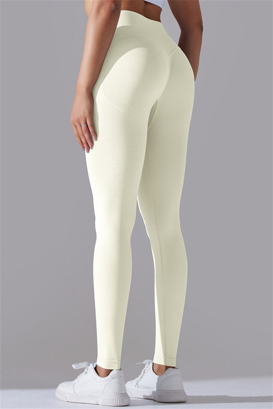 LC265427-P1-S, LC265427-P1-M, LC265427-P1-L, LC265427-P1-XL, LC265427-P1-2XL, White Regular Solid Active Yoga Pants
