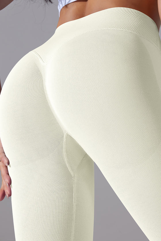 LC265427-P1-S, LC265427-P1-M, LC265427-P1-L, LC265427-P1-XL, LC265427-P1-2XL, White Regular Solid Active Yoga Pants