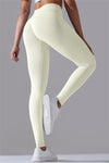 LC265427-P1-S, LC265427-P1-M, LC265427-P1-L, LC265427-P1-XL, LC265427-P1-2XL, White Regular Solid Active Yoga Pants