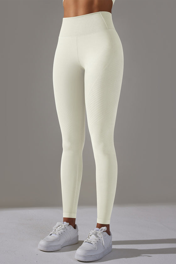 PACK265428-P1-1, White High Waist Ankle-length Yoga Pants