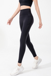 LC265431-P2-S, LC265431-P2-M, LC265431-P2-L, LC265431-P2-XL, Black High Waist Tummy Control Pocketed Active Leggings