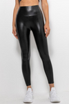 LC265432-P2-S, LC265432-P2-M, LC265432-P2-L, LC265432-P2-XL, Black Active Regular Pu Exercise Yoga Pants