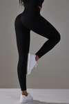 LC265434-P2-S, LC265434-P2-M, LC265434-P2-L, Black Active High Waist Solid Yoga Pants