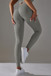 LC265434-P2011-S, LC265434-P2011-M, LC265434-P2011-L, Dark Grey Active High Waist Solid Yoga Pants