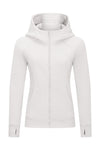 LC264635-P1-S, LC264635-P1-M, LC264635-P1-L, LC264635-P1-XL, White Thick Warm Hooded Sport Coat