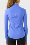 LC264634-P5-S, LC264634-P5-M, LC264634-P5-L, LC264634-P5-XL, Dark Blue Yoga Sports Long Sleeve Top Jacket