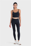LC265436-P2-S, LC265436-P2-M, LC265436-P2-L, LC265436-P2-XL, Black Outdoor Solid Skinny Yoga Pants