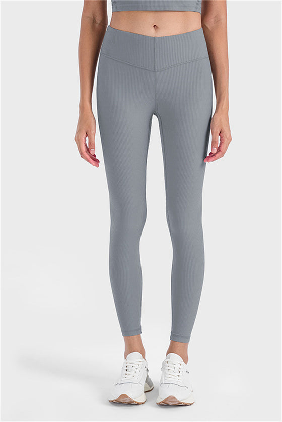 LC265436-P3011-S, LC265436-P3011-M, LC265436-P3011-L, LC265436-P3011-XL, Medium Grey Outdoor Solid Skinny Yoga Pants