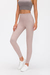 LC265435-P1010-S, LC265435-P1010-M, LC265435-P1010-L, LC265435-P1010-XL, Light Pink High-waisted Running Sports Fitness Pants