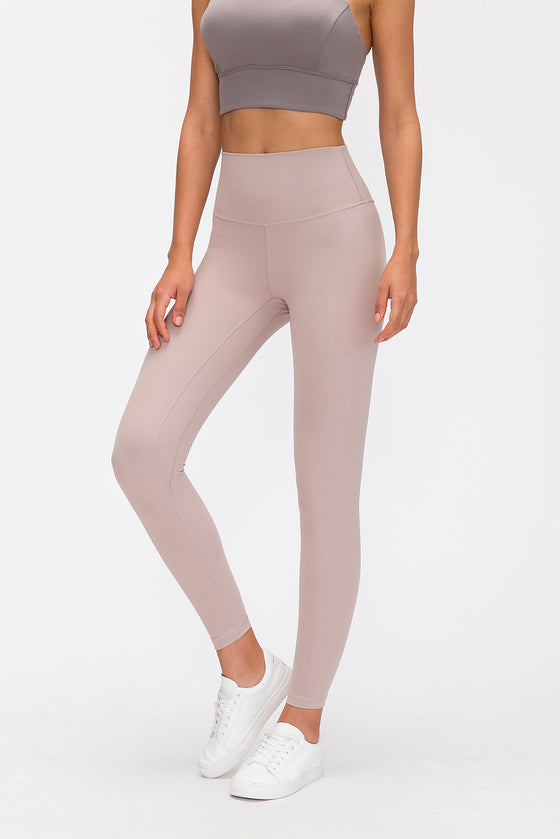 LC265435-P1010-S, LC265435-P1010-M, LC265435-P1010-L, LC265435-P1010-XL, Light Pink High-waisted Running Sports Fitness Pants