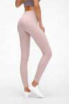 LC265435-P1010-S, LC265435-P1010-M, LC265435-P1010-L, LC265435-P1010-XL, Light Pink High-waisted Running Sports Fitness Pants
