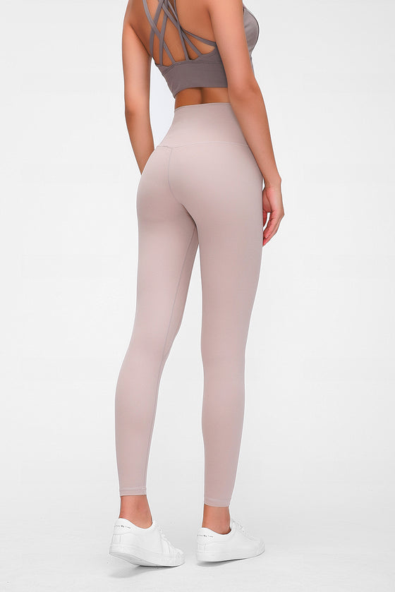 LC265435-P1010-S, LC265435-P1010-M, LC265435-P1010-L, LC265435-P1010-XL, Light Pink High-waisted Running Sports Fitness Pants