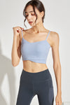 LC264639-P804-S, LC264639-P804-M, LC264639-P804-L, LC264639-P804-XL, Beau Blue Crossed Strap Cropped Yoga Bra