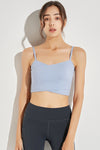 LC264639-P804-S, LC264639-P804-M, LC264639-P804-L, LC264639-P804-XL, Beau Blue Crossed Strap Cropped Yoga Bra