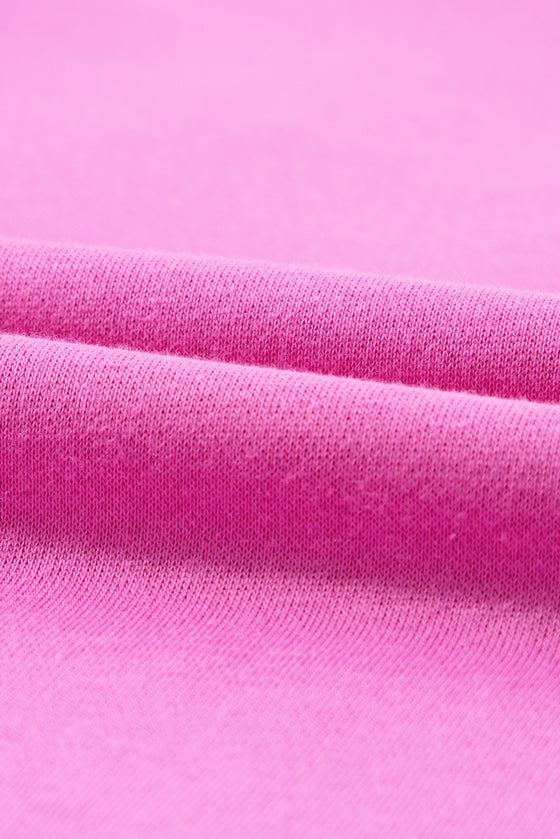 PACK25315893-P106-1, Bright Pink MAMA Letter Embossed Casual Sweatshirt