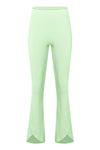 LC265439-P809-S, LC265439-P809-M, LC265439-P809-L, Light Green Solid Color High Waist Active Flare Leggings