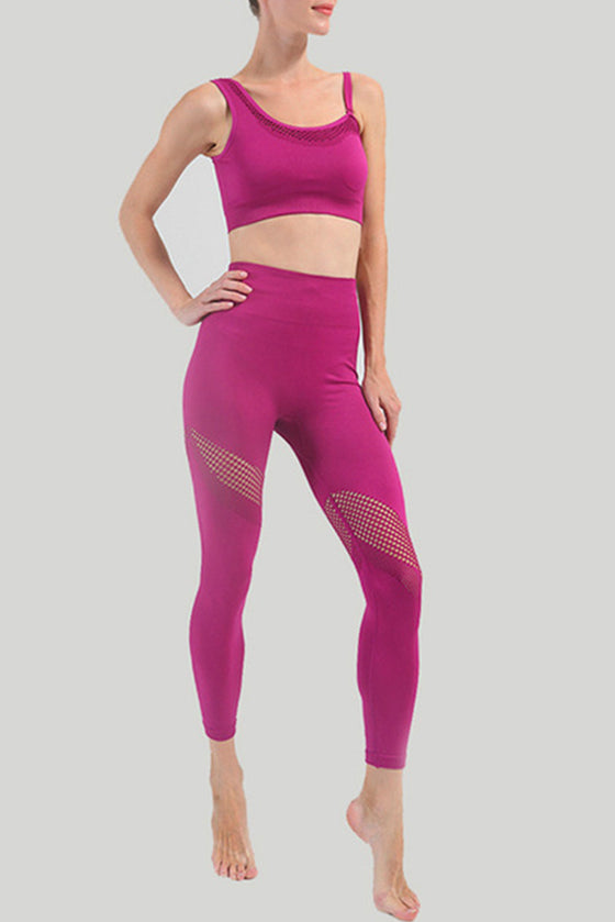 LC2611599-P206-S, LC2611599-P206-M, LC2611599-P206-L, Pitaya Pink Asymmetric Mesh Splicing Workout Set