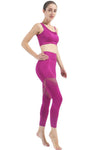 LC2611599-P206-S, LC2611599-P206-M, LC2611599-P206-L, Pitaya Pink Asymmetric Mesh Splicing Workout Set