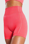 LC265442-P303-S, LC265442-P303-M, LC265442-P303-L, Mineral Red Solid Color High Waist Skinny Active Shorts