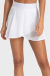 LC265443-P1-S, LC265443-P1-M, LC265443-P1-L, LC265443-P1-XL, White Pleated High Waist Active Sports Mini Skirt